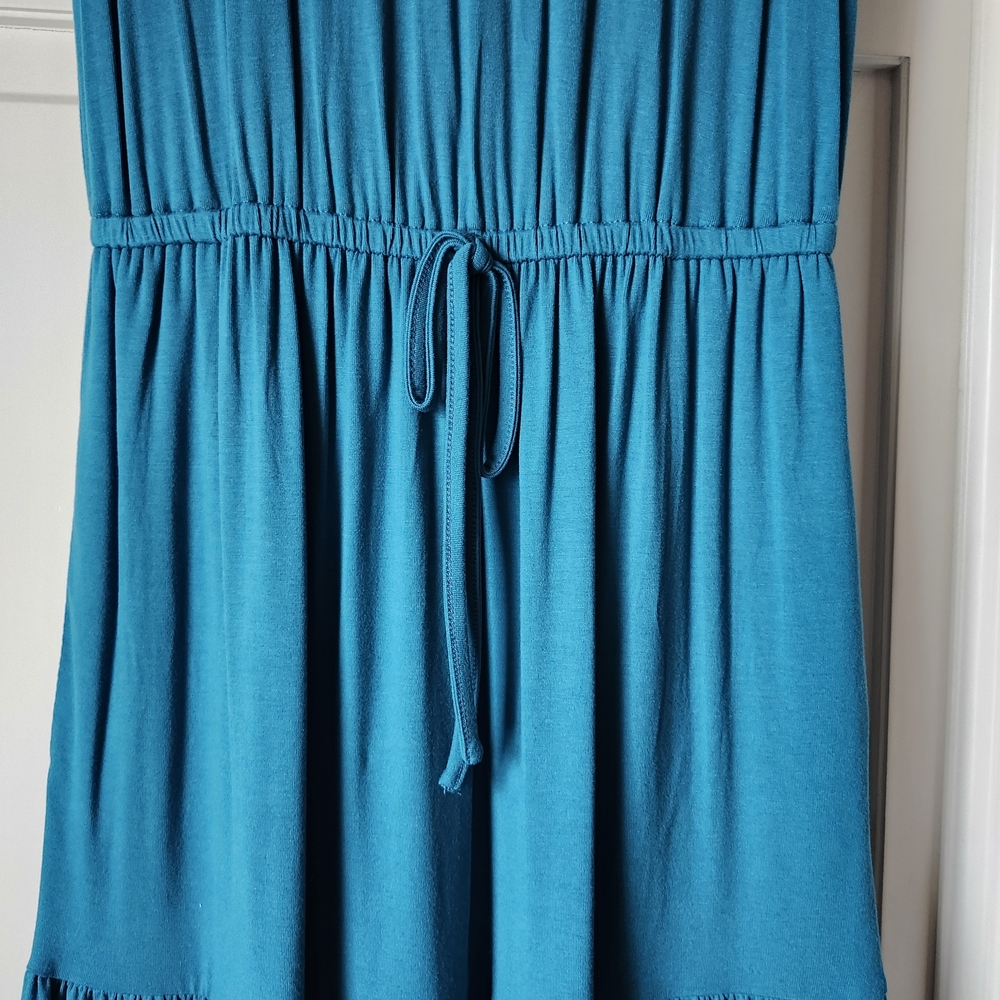 NWOT Elegant Teal Maxi Knit Dress - Picture 3 of 7